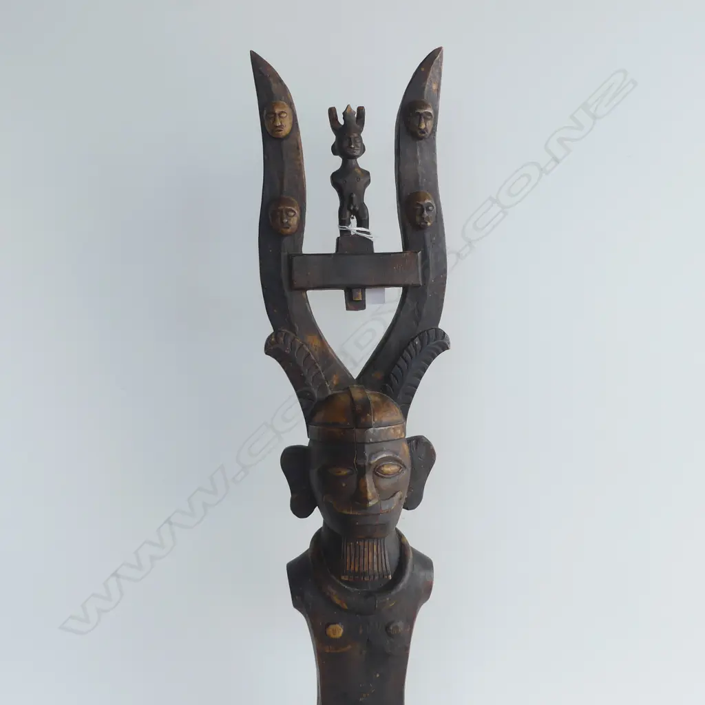 CARVED WOODEN TRIBAL FIGURE H.710mm Image 1++