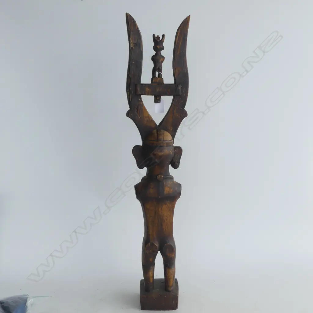 CARVED WOODEN TRIBAL FIGURE H.710mm Image 1++