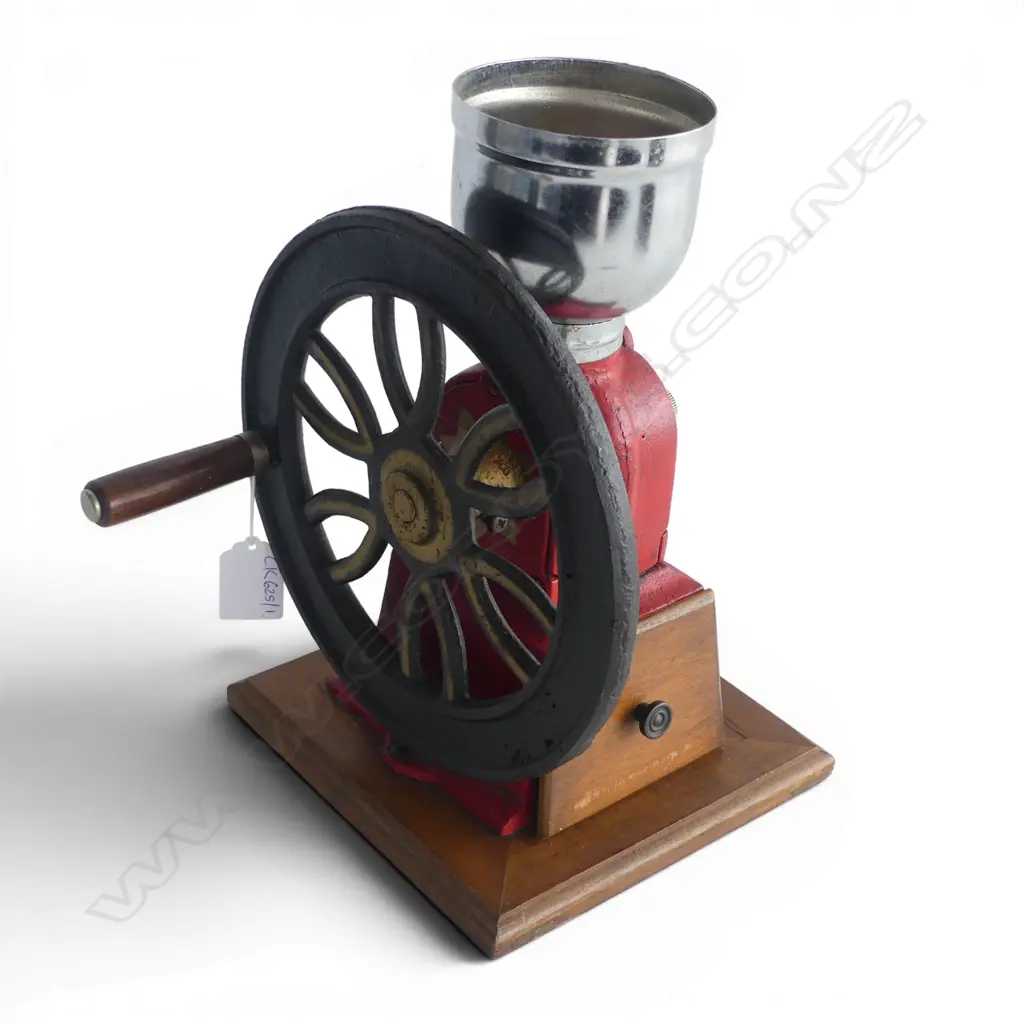 1930s SPANISH 'ELMA' HAND CRANK COFFEE GRINDER H.250mm Image 1++