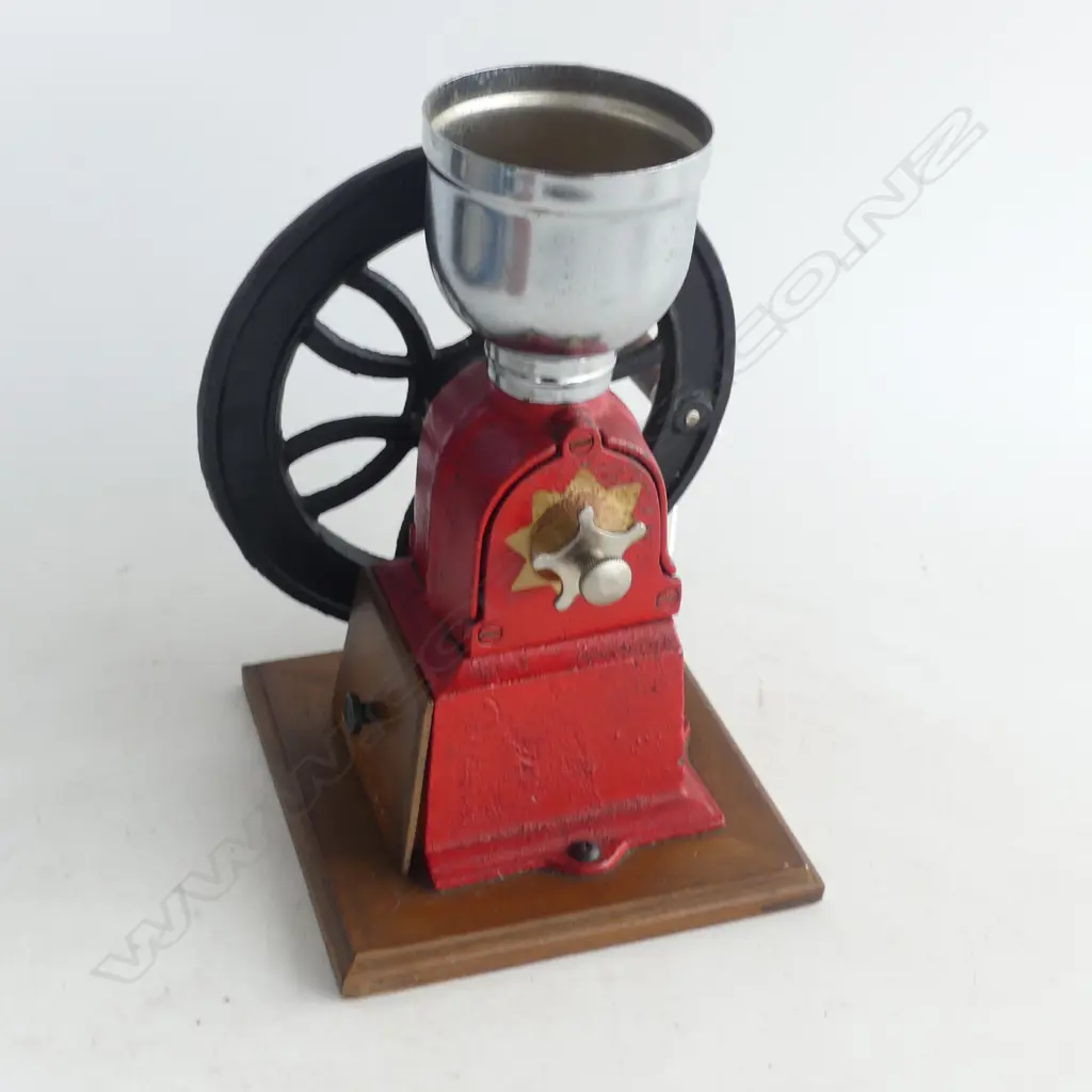 1930s SPANISH 'ELMA' HAND CRANK COFFEE GRINDER H.250mm Image 1++