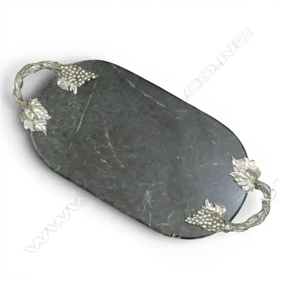 GREEN MARBLE TRAY 255x555mm