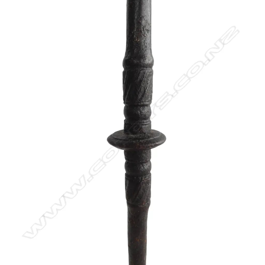 ANTIQUE SPANISH WROUGHT IRON PRICKET H.560mm Image 1++