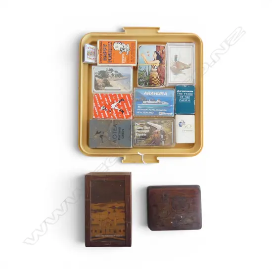 ASST. PLAYING CARDS + 2 WOODEN BOXES