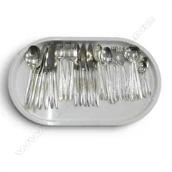44PC ‘STARDUST’ RODD SILVER PLATE CUTLERY SET COMPLETE 6 PLACES