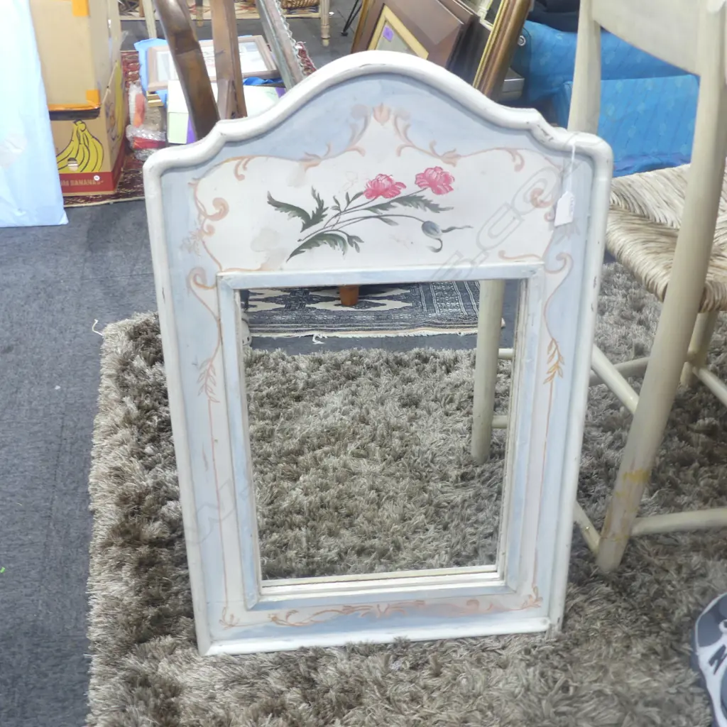 MIRROR IN HAND PAINTED FRENCH FRAME 760x480mm Image 1++