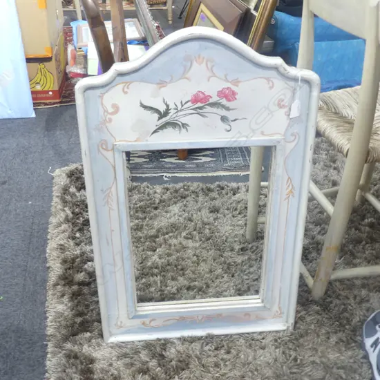 MIRROR IN HAND PAINTED FRENCH FRAME 760x480mm
