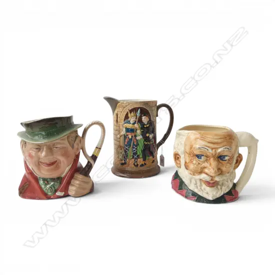 2 CHARACTER JUGS: BESWICK TONY WELLER, UNMARKED (HAIRLINE) + BESWICK JUG H.210mm