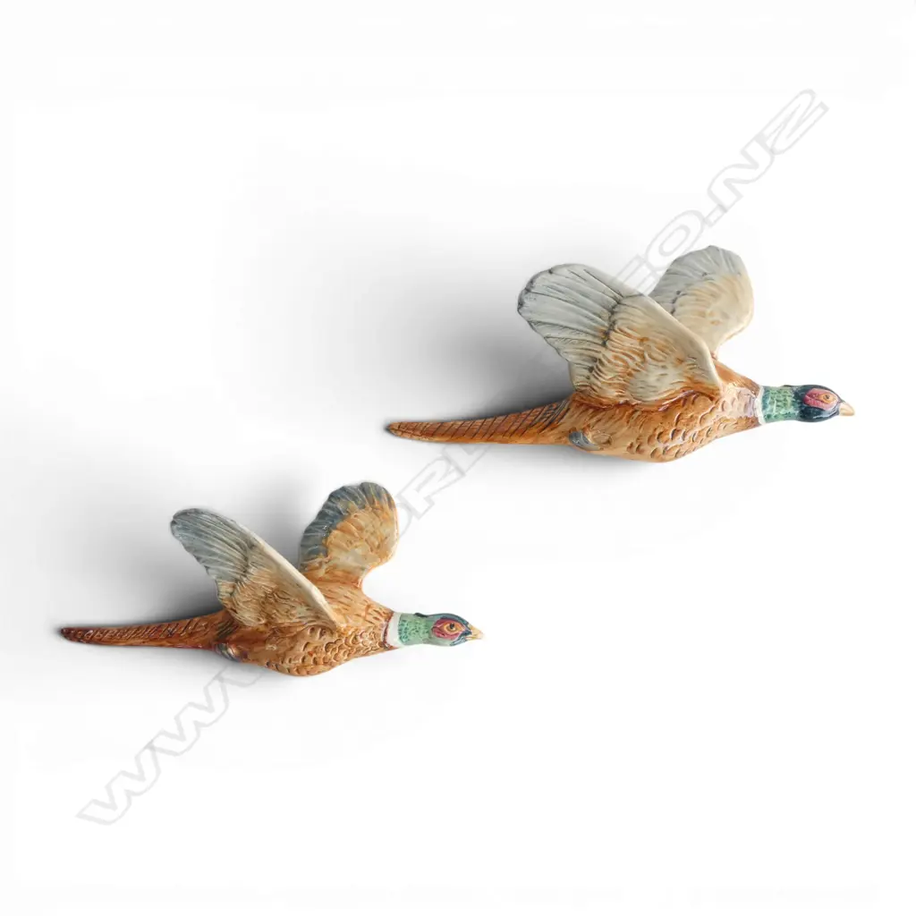 2 BESWICK FLYING WALL PHEASANTS #661-1. L.310mm & #661-2. L.270mm Image 1++