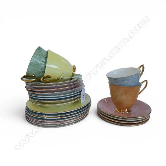 ASST. ROYAL ALBERT GOSSAMER CUPS PLATES & SAUCERS