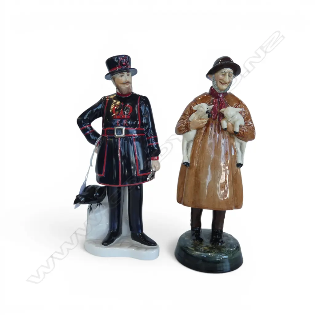 ROYAL DOULTON 'LAMBING TIME' (REPAIR) & COALPORT BEEFEATER H.225mm Image 1++