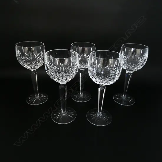 5 WATERFORD WINE GLASSES H.190mm