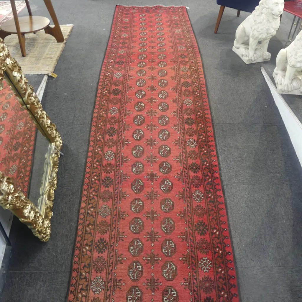 HAND KNOTTED WOOL PILE RUNNER 3800x800mm Image 1++