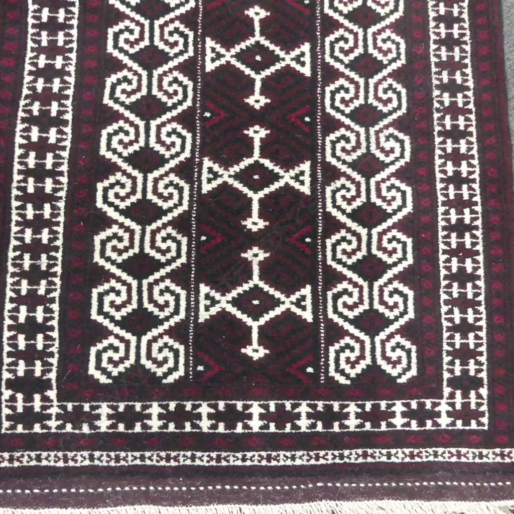 HAND KNOTTED WOOL PILE BALUCHI RUG 1290x840 Image 1++