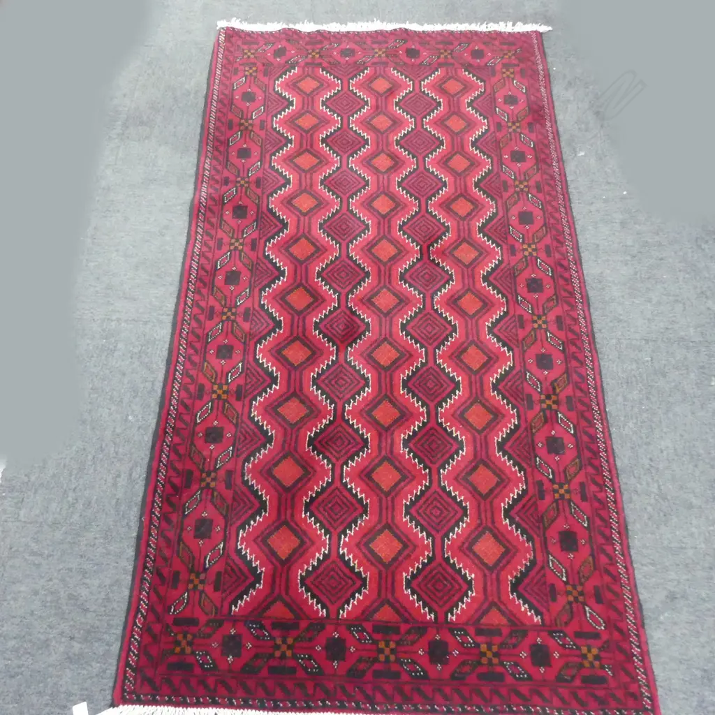 HAND KNOTTED WOOL PILE BALUCHI RUG 1840x1020mm Image 1++