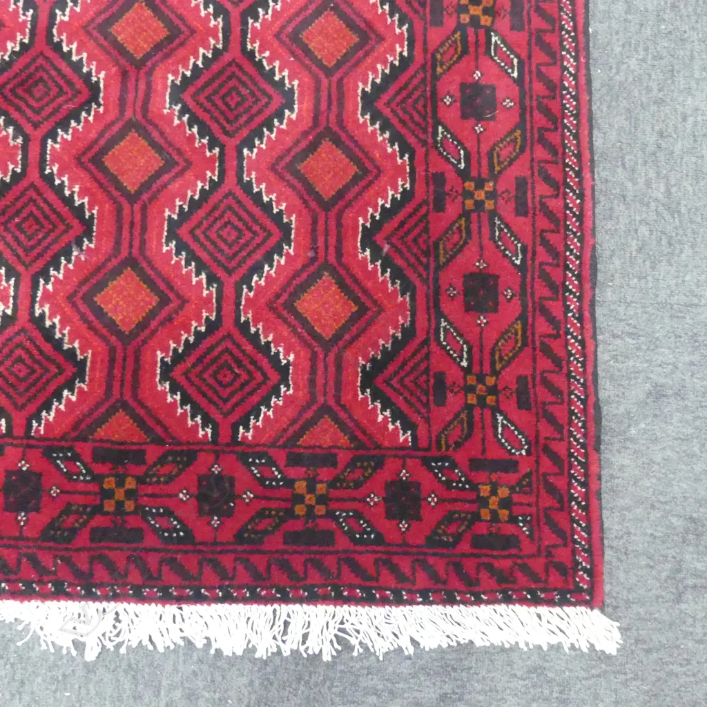 HAND KNOTTED WOOL PILE BALUCHI RUG 1840x1020mm Image 1++