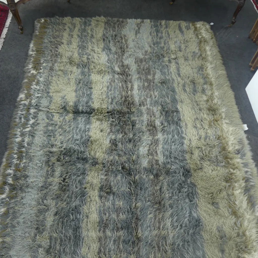 TECHLOOM 'TULU' HAND KNOTTED 100% ANGORA WOOL RUG 2350x1670mm Image 1++