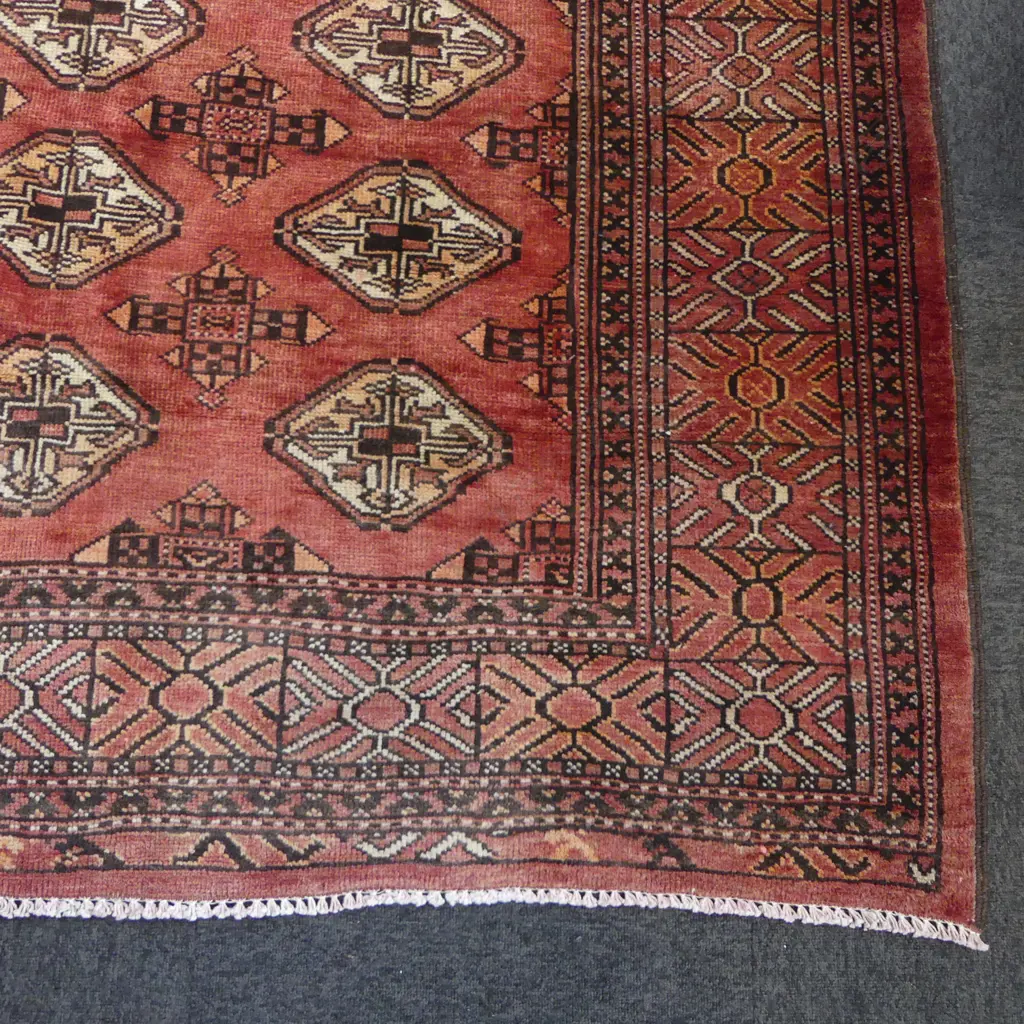 HAND KNOTTED WOOL PILE AFGHAN TURKMAN RUG 3250x1750mm Image 1++