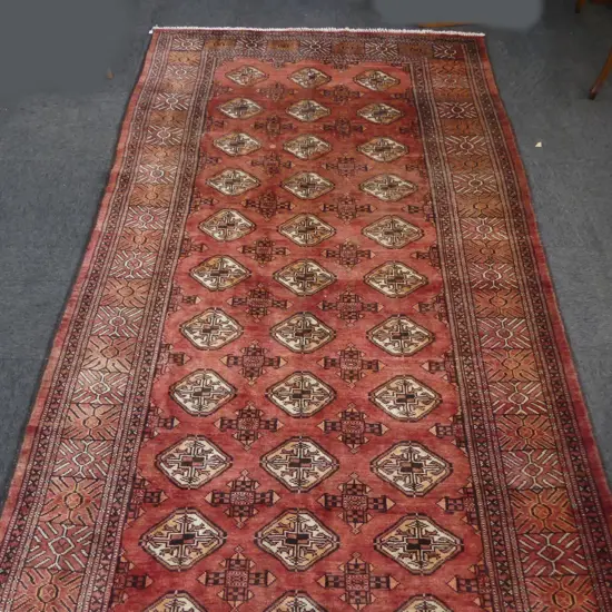 HAND KNOTTED WOOL PILE AFGHAN TURKMAN RUG 3250x1750mm