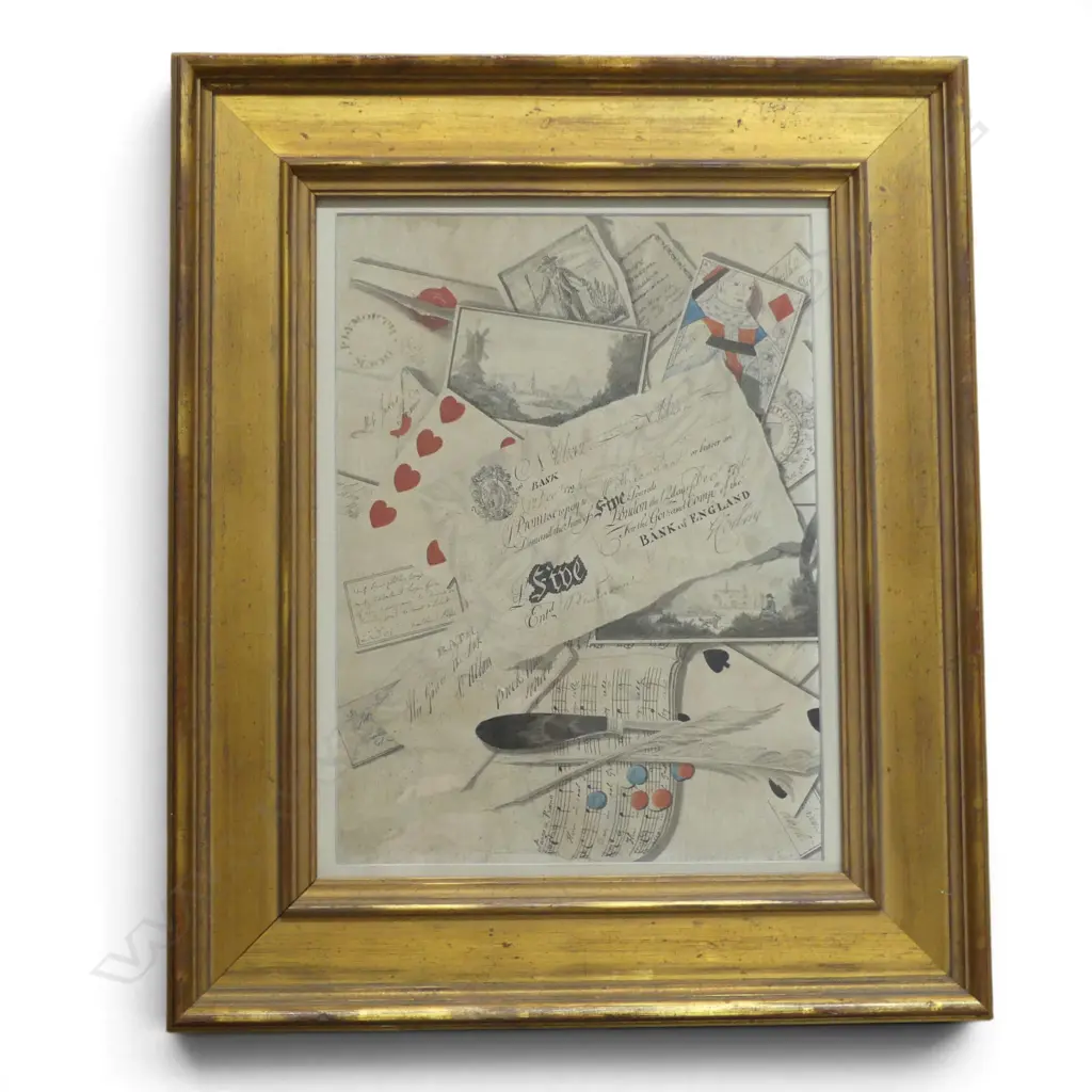 ARTIST UNKNOWN, BANK OF ENGLAND,  TROMPE L'OEIL WATERCOLOUR, 365 X 270mm Image 1++