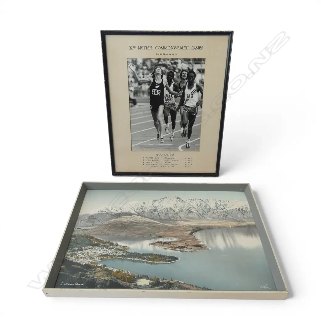 WHITES AVIATION PHOTO OF QUEENSTOWN 250x390mm + PHOTO OF FILBERT BAYI & JOHN WALKER   Image 1++