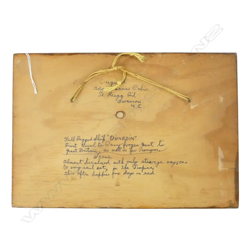 DUNEDIN (1874 SHIP) ACYLIC & PENCIL ON BOARD, SIGNED 180x270mm Image 1++