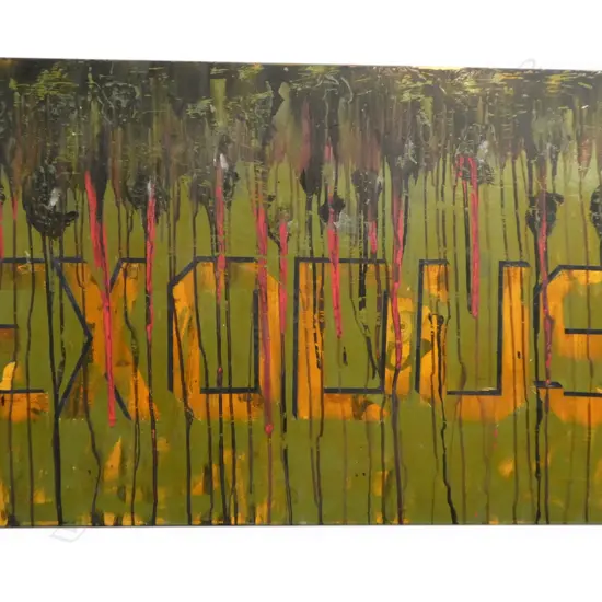 ARTIST UNKNOWN ACYRLIC ON BOARD 930 X 630 MM EXODUS