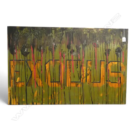 ARTIST UNKNOWN ACYRLIC ON BOARD 930 X 630 MM EXODUS