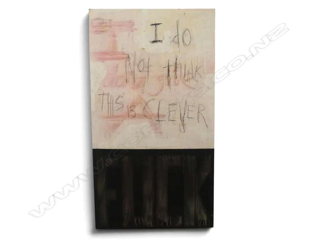 ARTIST UNKNOWN ACYRLIC ON BOARD I DO NOT THINK THIS IS CLEVER  900 X 500 MM Image 1++
