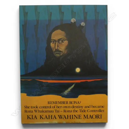 ROBYN KAHUKIWA  'RONA WHAKAMAU TAUI' MOUNTED PRINT ' - 800 X 600MM