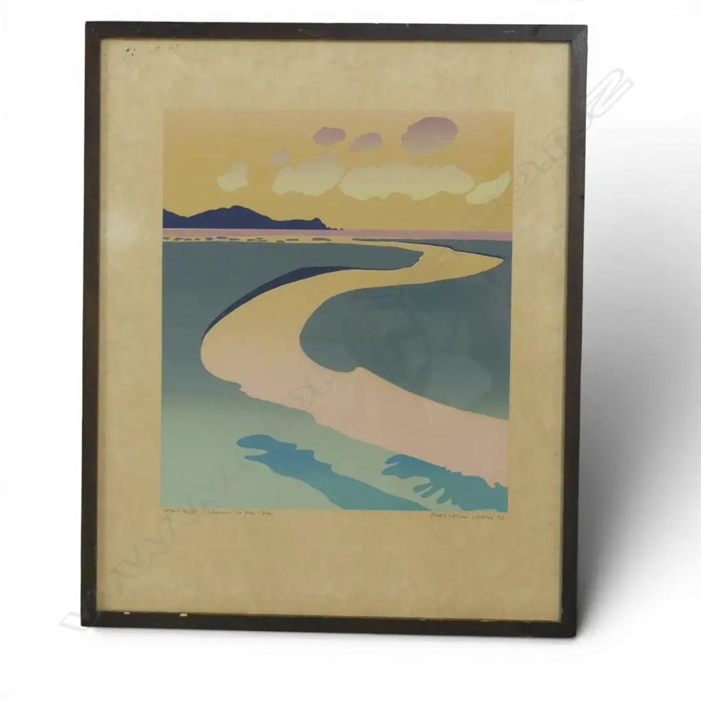MALCOLM WARR, STREAM TO THE SEA, SCREENPRINT Ed. 28/80, SIGNED & DATED '76, 460x370mm Image 1++