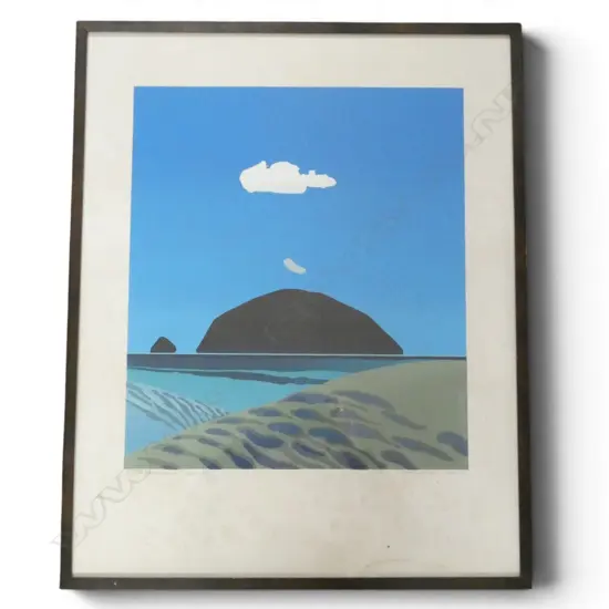 MALCOLM WARR, FISHERMAN'S ISLAND, SCREENPRINT Ed. 6/24, SIGNED & DATED '72, 675x535mm
