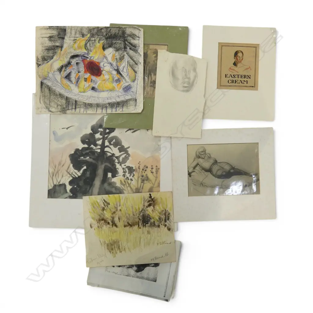 RUTLAND GROUP ARTWORKS; 3x H. E. READ, 1x BLANCHE WORMALD, 3 UNFRAMED Image 1++