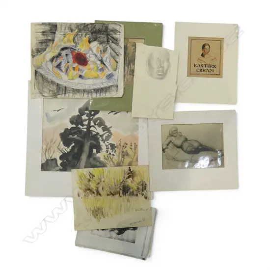 RUTLAND GROUP ARTWORKS; 3x H. E. READ, 1x BLANCHE WORMALD, 3 UNFRAMED