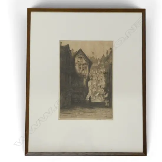 WILLIAM RENISON, EARLY 20thC ETCHING, 280x190mm