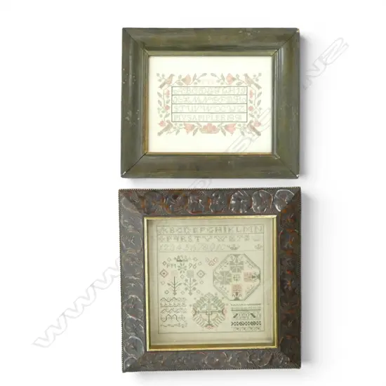 NEEDLEWORK IN HAMMERED BRONZED METAL FRAME 230x230mm + SAMPLER
