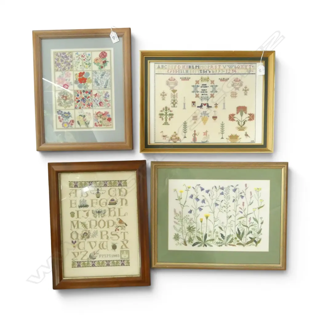 4 CROSS-STITCH WORKS 300x390mm Image 1++