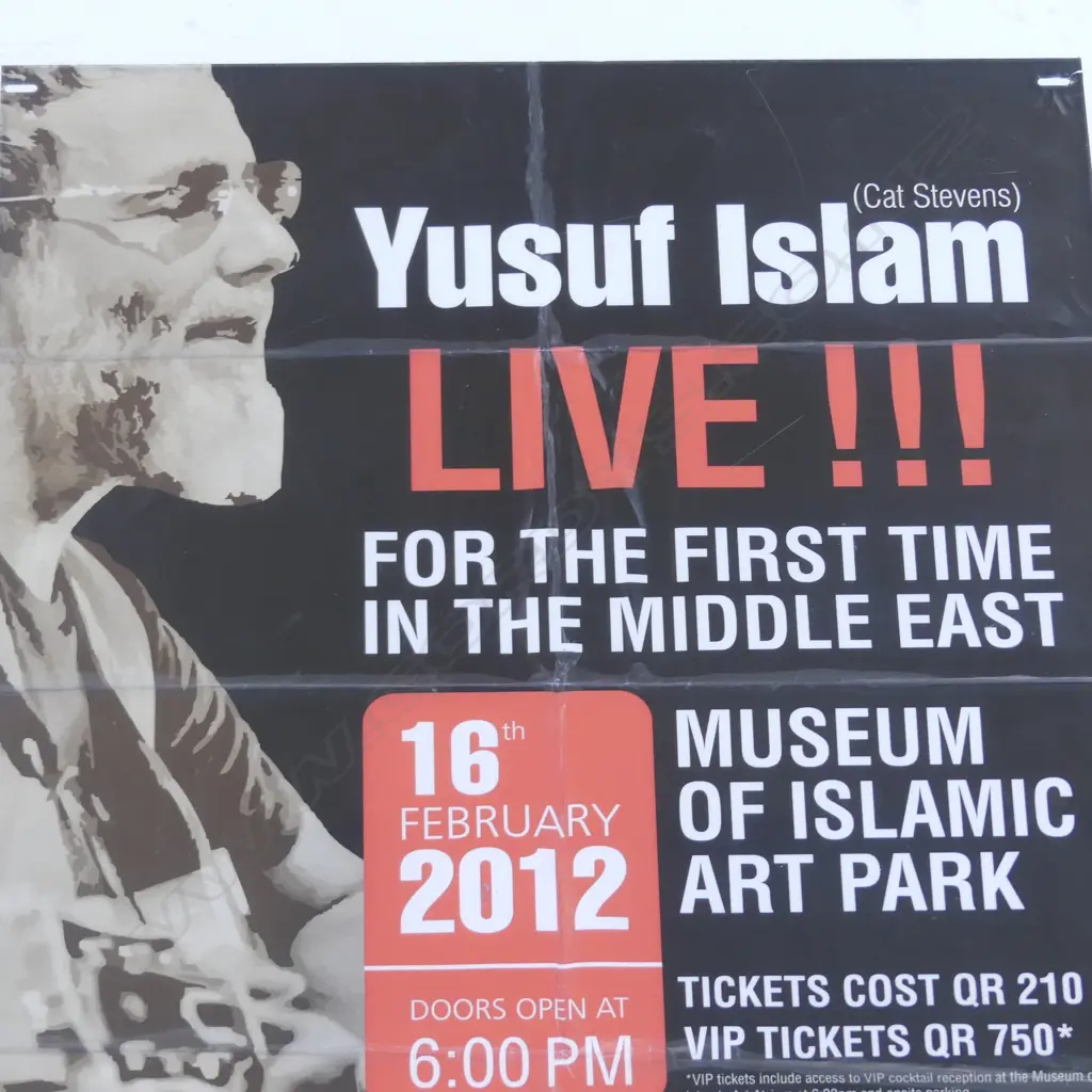 CAT STEVENS CONCERT POSTER 700X500MM Image 1++