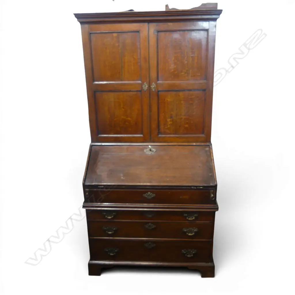 GEORGIAN OAK BUREAU BOOKCASE 960x590x1865mm Image 1++