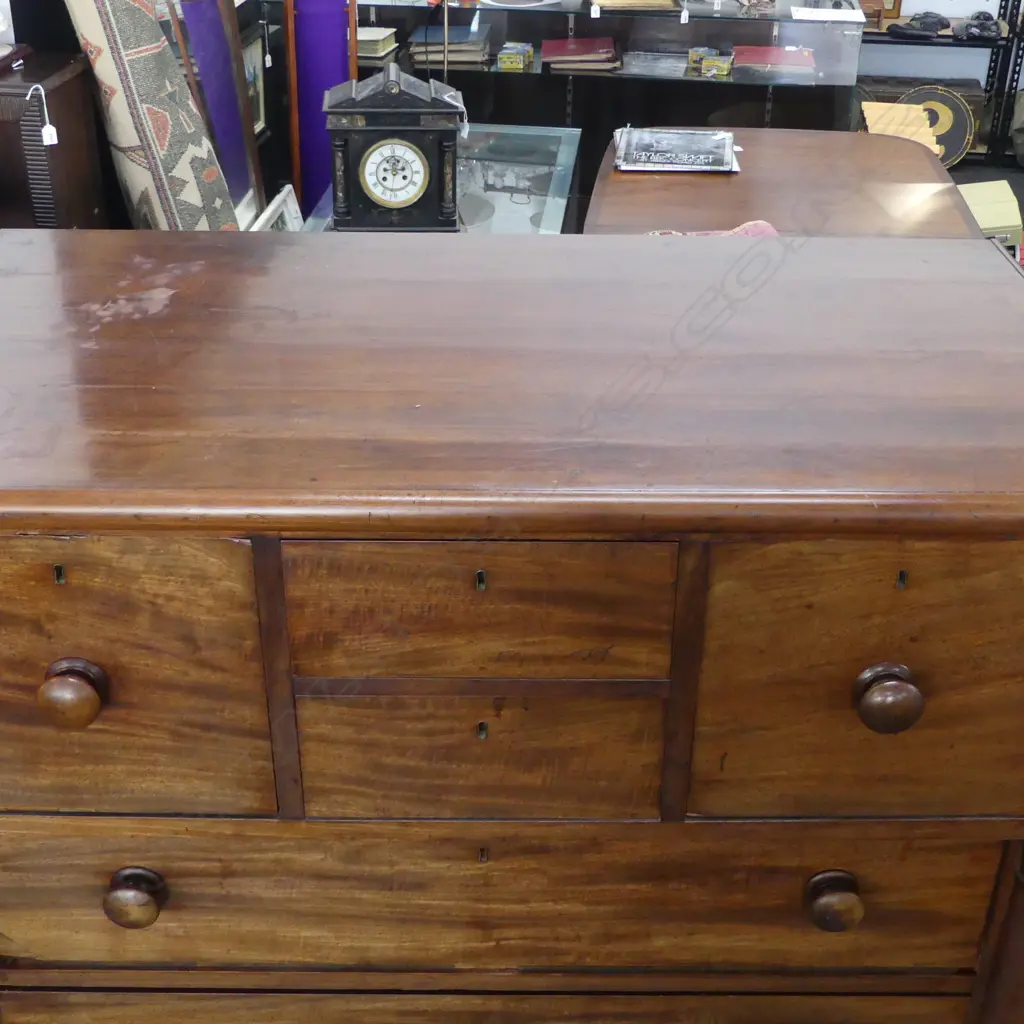 ANTIQUE MAHOGANY SCOTCH CHEST 1180x610x1330mm Image 1++