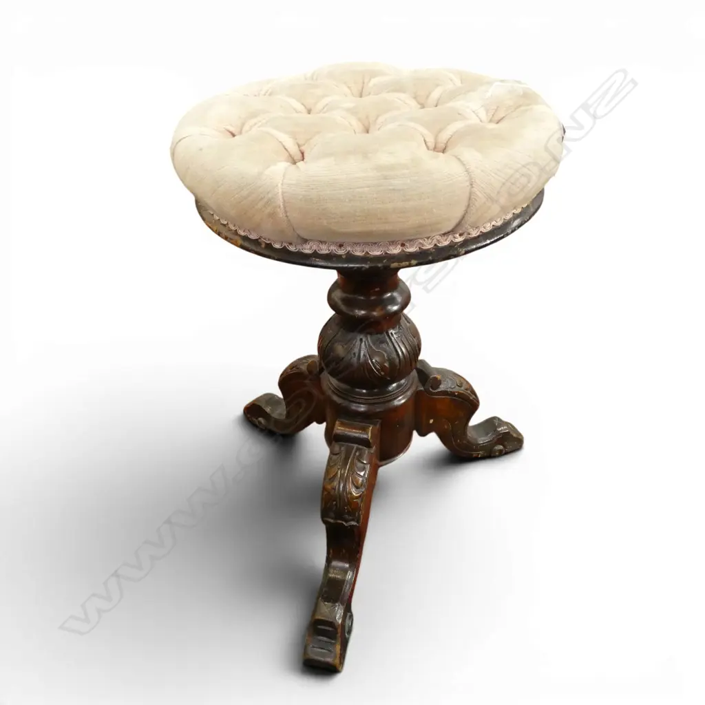 ANTIQUE PIANO STOOL H.500mm Image 1++