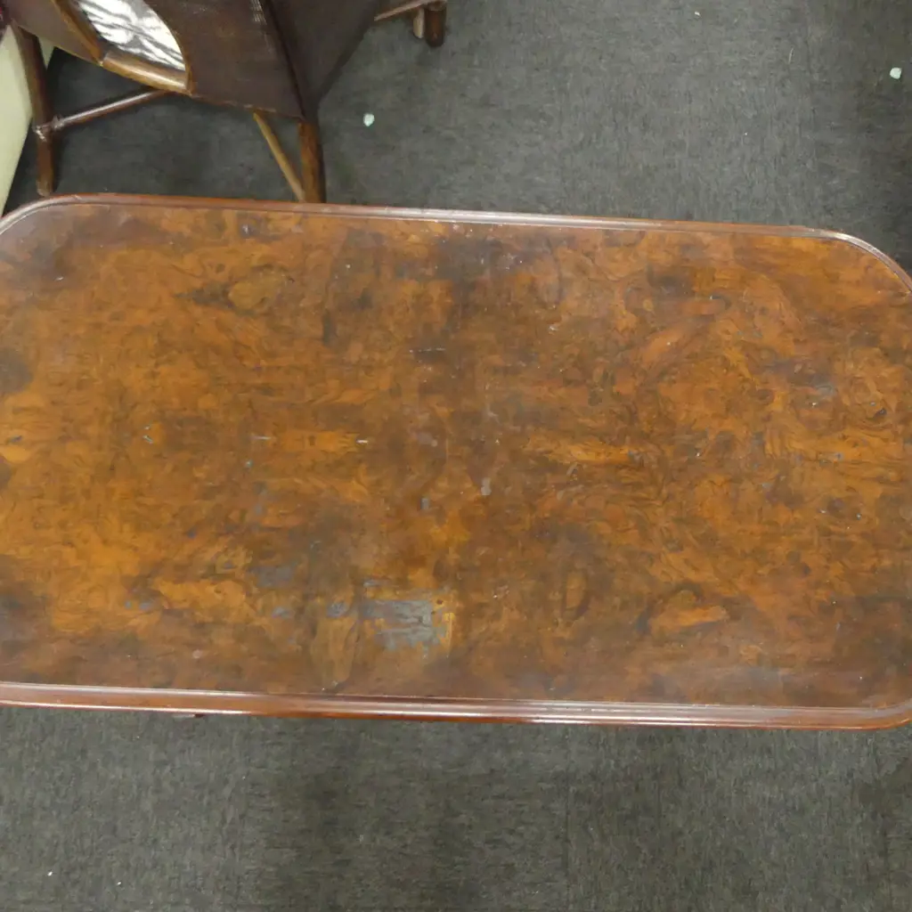 VICTORIAN WALNUT SIDE TABLE 970x480x730mm Image 1++
