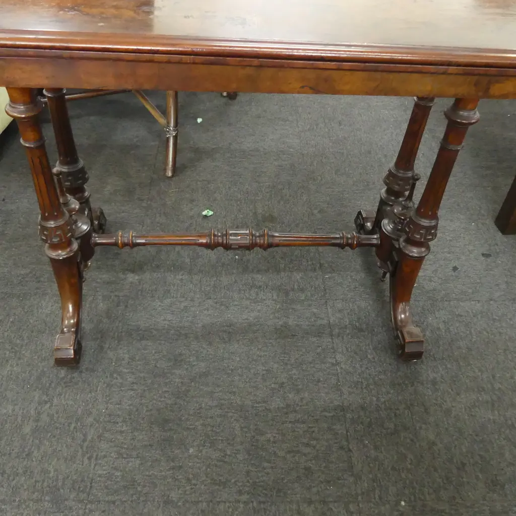 VICTORIAN WALNUT SIDE TABLE 970x480x730mm Image 1++