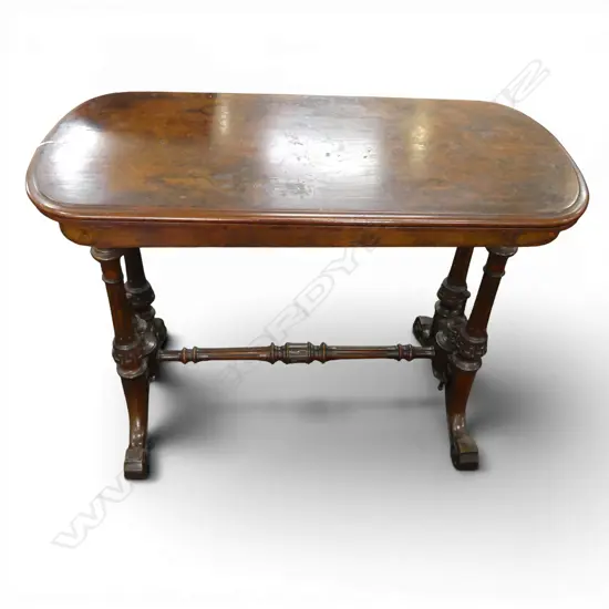 VICTORIAN WALNUT SIDE TABLE 970x480x730mm