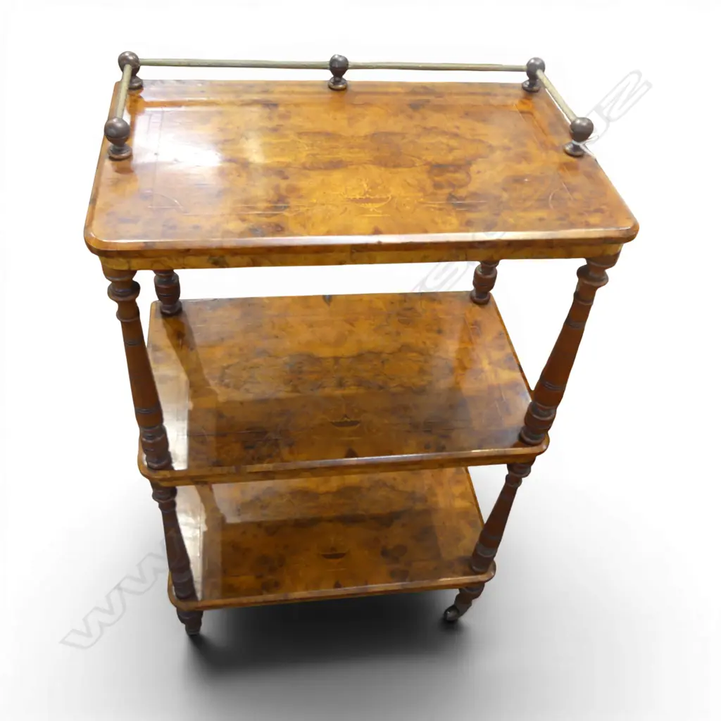 VICTORIAN WALNUT 3 TIER WHAT NOT 600x360x1000mm Image 1++