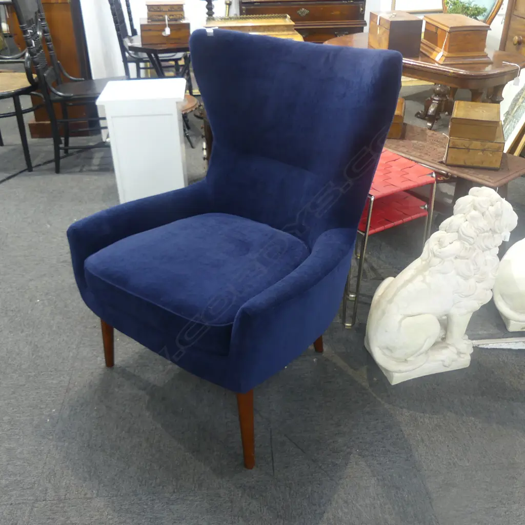 MODERN BLUE WING CHAIR 1000 mm H Image 1++