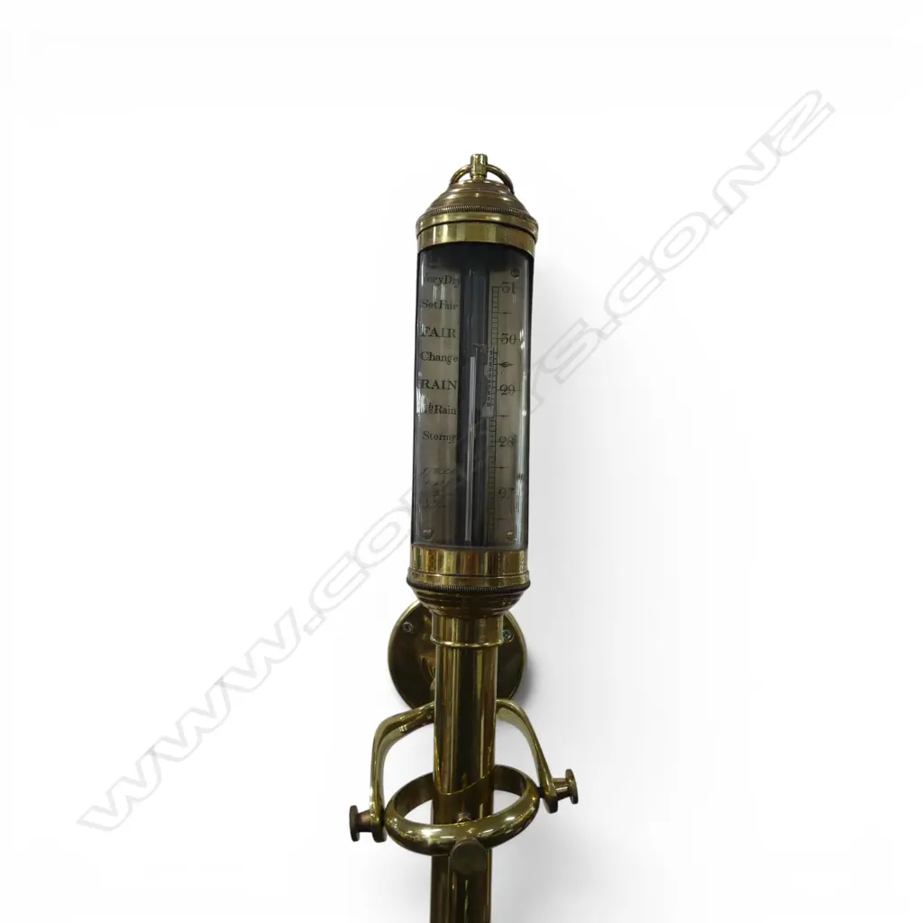 DESTERRO LISBON BRASS MARINE STICK BAROMETER L.950mm  Image 1++