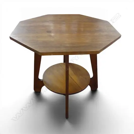 OCTOGONAL ARTS AND CRAFTS SIDE TABLE, 650 X 730MM