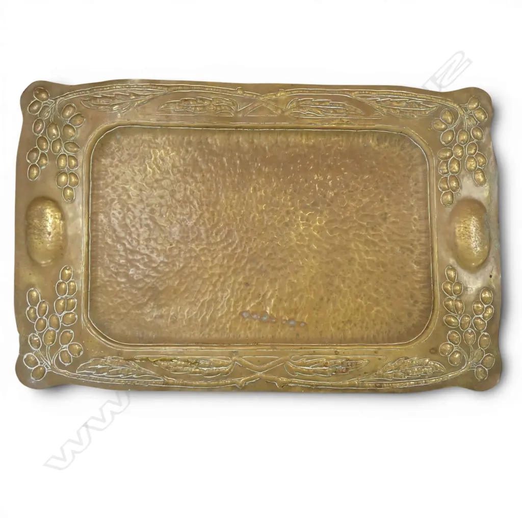 ARTS & CRAFTS BRASS TRAY 350x550mm Image 1++