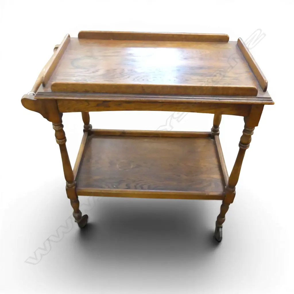 OAK TEA TROLLEY 760x450x780mm Image 1++