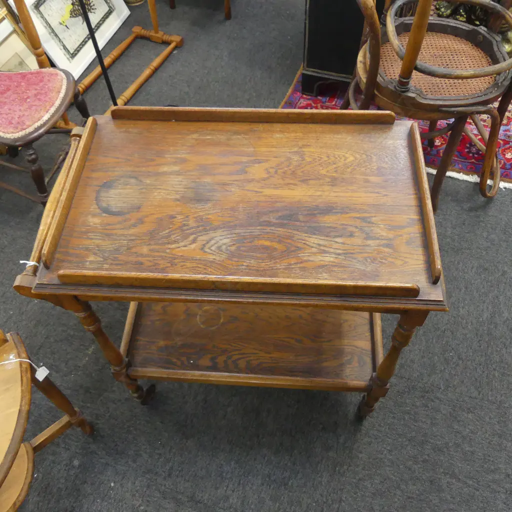 OAK TEA TROLLEY 760x450x780mm Image 1++
